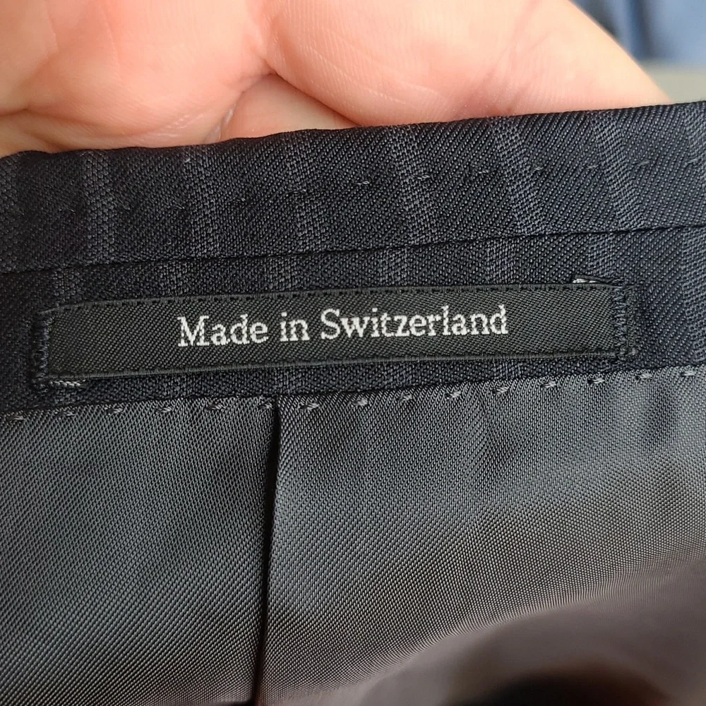 ERMENEGILDO ZEGNA Fit Mila Black Grey Striped Wool 44 R Sport Coat Suit‎ Jacket